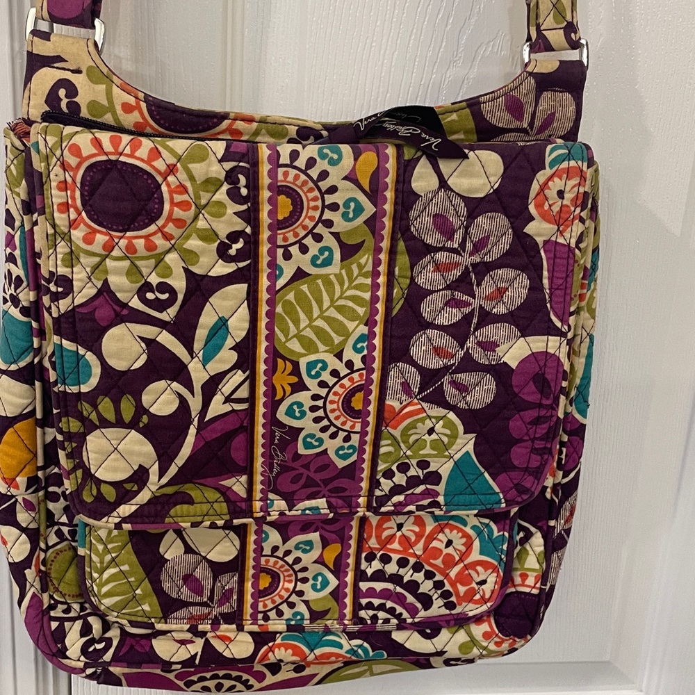 Vera Bradley Quilted Floral Hipster Plum Petals Crossbody Bag - Purple Multi - Picture 2 of 8